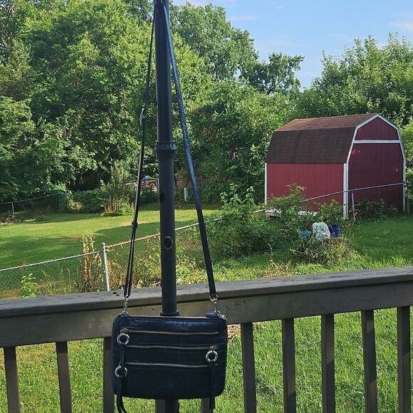 Brighton Metallic Blue Crossbody Bag - Picture 8 of 8